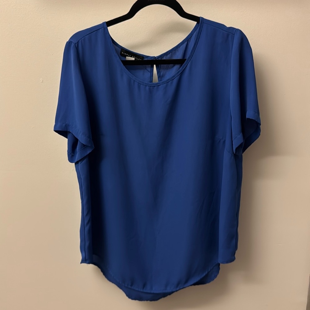 Simply Styled Blouse Size XL Color Blue